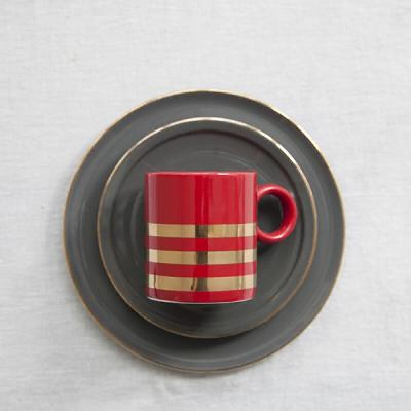 [J TABLE] Aden Gold Line Ring Mug (4 colors) gray