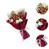 Crochet Flower Bouquet Handmade Knitted Faux Flower Gift Decor Preserved Flower for Festival Decorating Desktop Mother Day