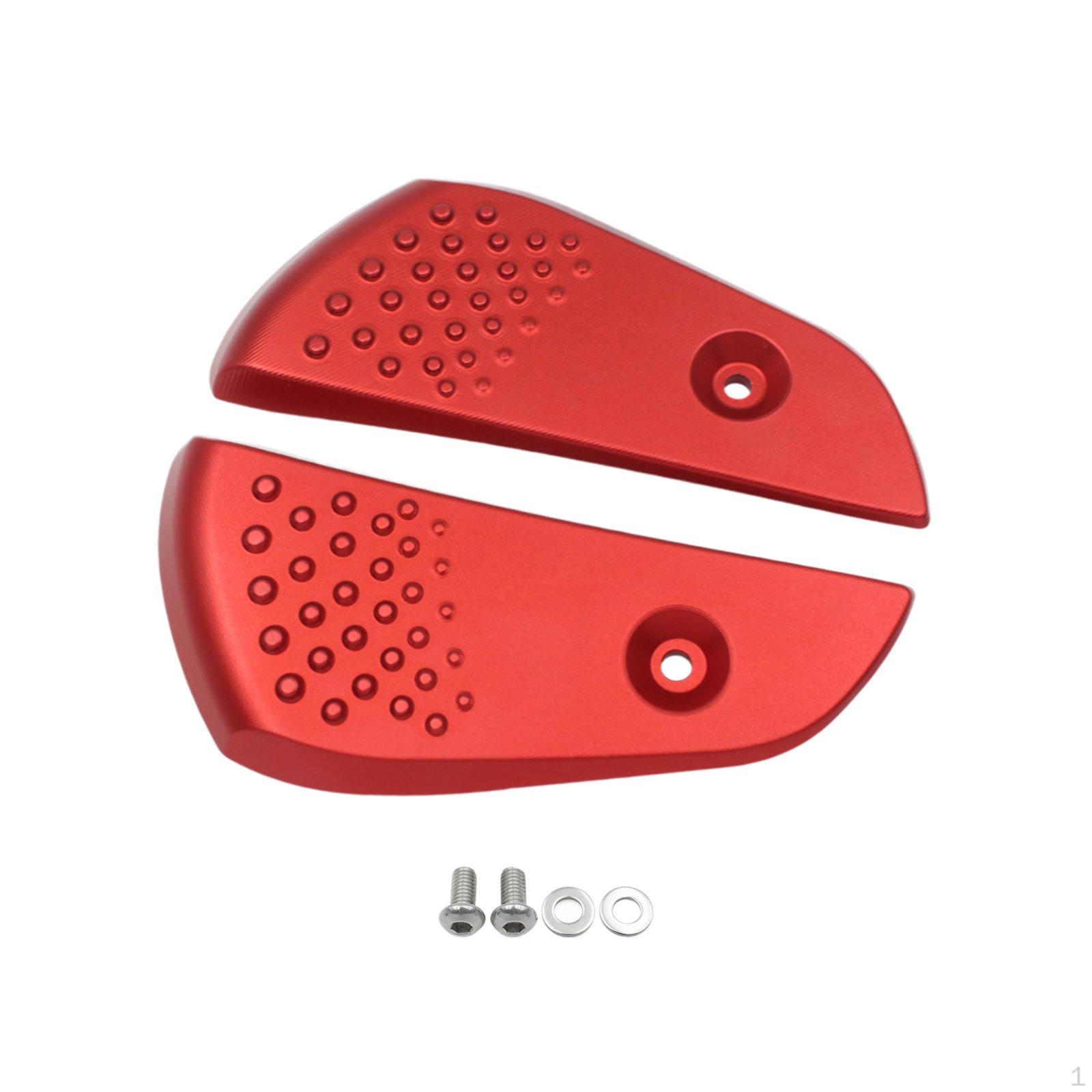 

2 Pcs Footrest Pedals Running Boards Aluminum Alloy Lightweight Replacement Repair Accessories Heavy красный