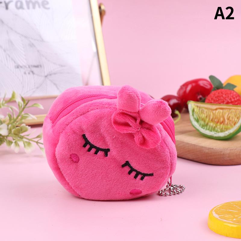Coin Purse Cartoon Zipper Plush Three-Dimensional Coin Purse Wallet Key Holder