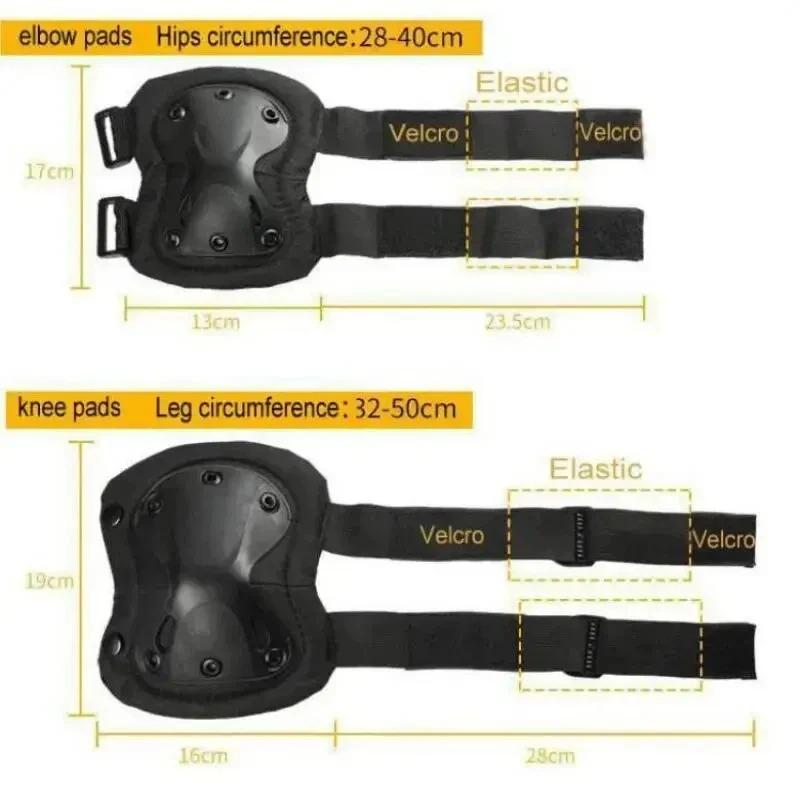 Protective Gear 4Pcs Knee Pads Elbow Pads For Cycling Mountaineering Hiking Outdoor-use Sports Protection Outdoor-use Tactical