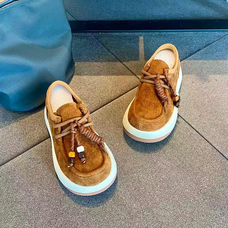 

Женские кеды из коровьей кожи на платформе, увеличивающие рост - На шнуровке, с круглым носком, повседневные и универсальные для осени 38