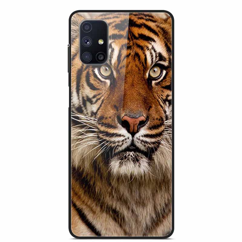 Glas-Rückseite für Samsung Galaxy M51 M31 Hülle Harte gehärtete Glas Hülle für Samsung A71 A51 Hülle A 51 71 M 51 31 Funda Coque