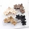 4pcs Lovely Hair Claw Flower Shape Hair Clip for Woman Camping Ponytail Hair Delicate Jaw Clip for Girl Makeup Skincare