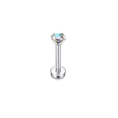 Bobisty 16G Hypoallergenic Stainless Steel Labret Lip Stud Piercing for Women Men CZ Forward Helix Earrings Cartilage Piercing