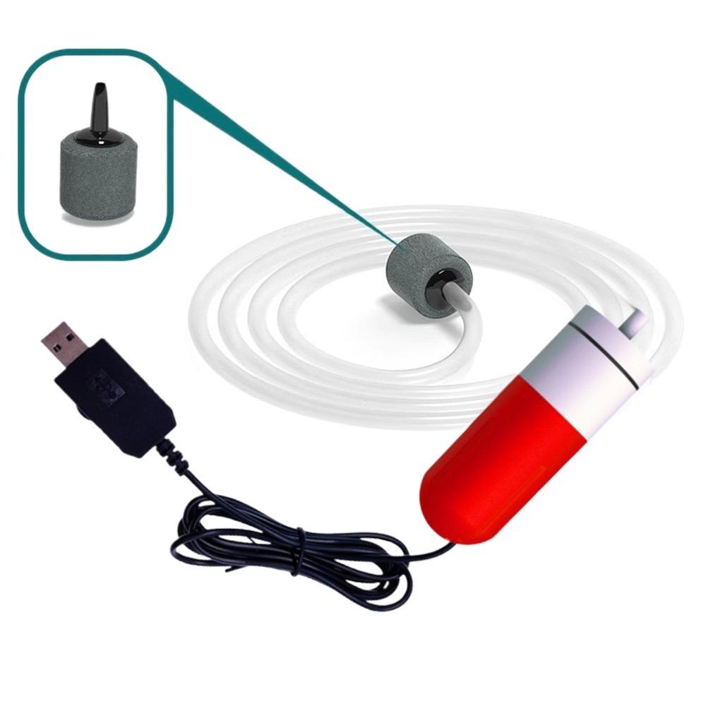 Verstellbare Geschwindigkeit Aquarium Sauerstoff Luftpumpe USB-Laden Ultra Leise Aquatisches Terrarium Filter Anti-Rutsch Tragbar Mini Sauerstoffpumpe