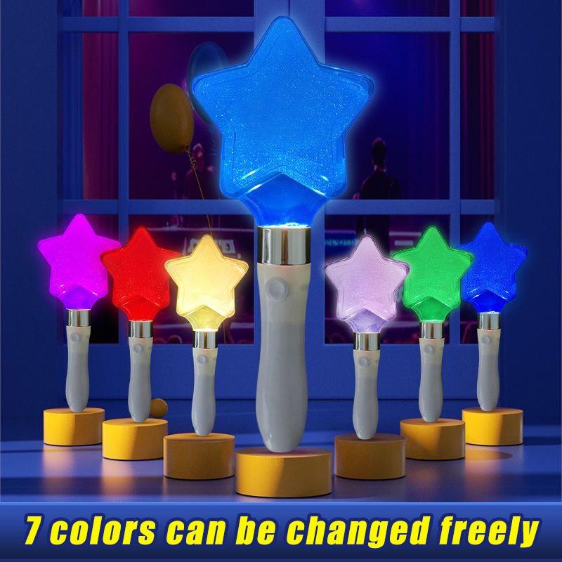 Car Beautiful Stickers Colors 7 Changing Glowing Lightstick Luminous Flashing Sticks Music Concerts Ktv Bar Cheering Props Held-Up Support Sticks