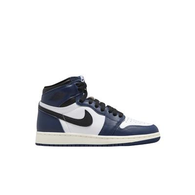 Air 1 Retro High OG GS Midnight Navy Sneakers Dziecięce Niebieskie Czarne Białe FD1437-401