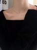 S925 Sterling Silver Geometric W Necklace - Korean Style, Simple Fashion for Best Friends