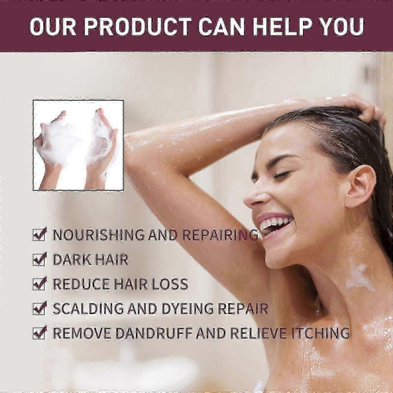 Hira Darkening Polygonum Shampoo Bar for Gray, Thin Hair and Hair Growth, Gray Reverse Bar Soap, He Shou Wu Shampoo Soap, Deep Cleanse the Scalp/Hair