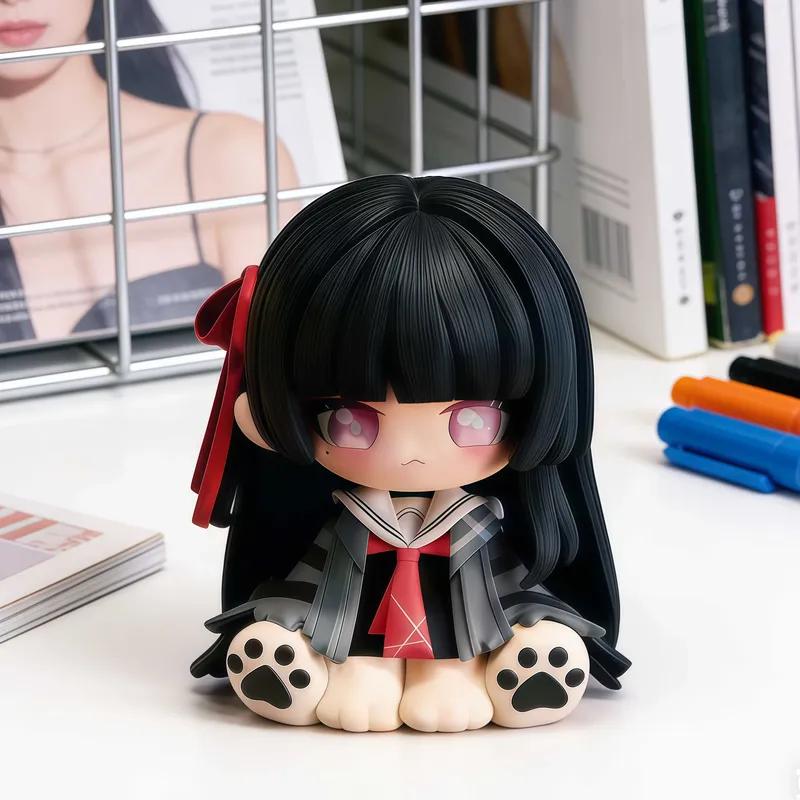 Wuthering Waves Chisa Niedliche Version Sitzende Pose Anime Figur Modell Statue Sammlung Schreibtisch Dekoration Schmuckstück Spielzeug Geschenk