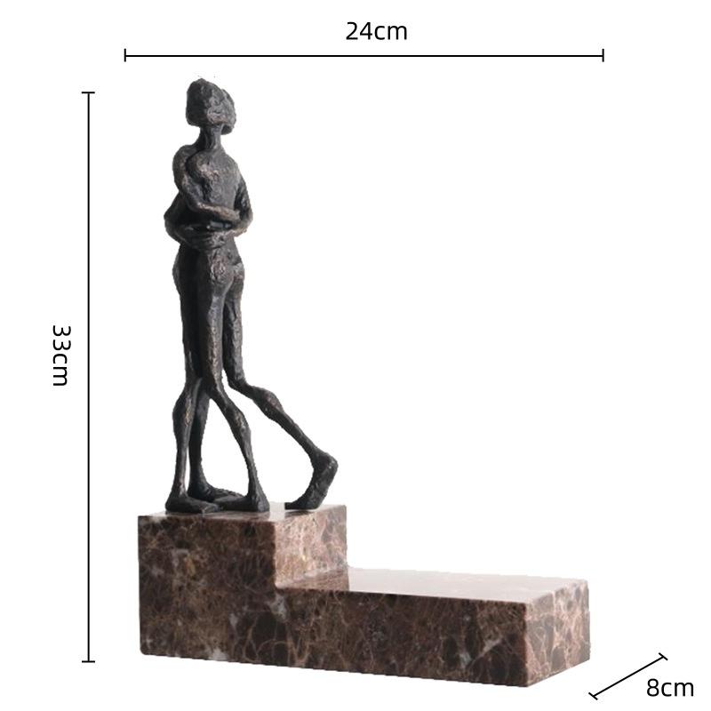 Metal Handicraft Abstract Human Figure Wrought Iron Figures Gymnast Decorative Figurines Home Decoration Accessories
