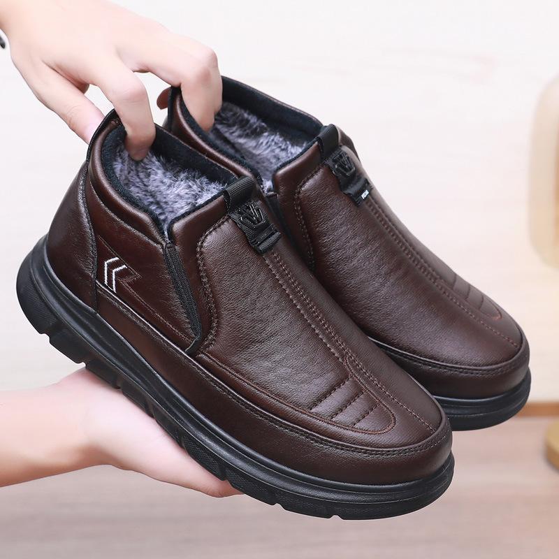 

Старые пекинские туфли из ткани, мужские хлопковые туфли, зимние бархатные утолщенные теплые туфли для пап, мягкая подошва, нескользящие, повседневные хлопковые ботинки для среднего и пожилого возраста 44