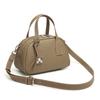 First Layer Cowhide Small Bowling Bag Hobo Bag Fashion Trend Handbag Leather Messenger Shoulder Bag