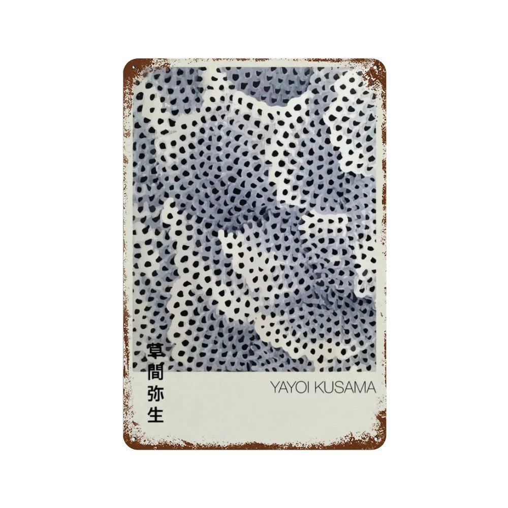 Vintage Japan Art Metal Tin Sign Yayoi Kusama Poster Plaque Katsushika Hokusai Wall Art for Room Club Man Cave Bar Home Decor