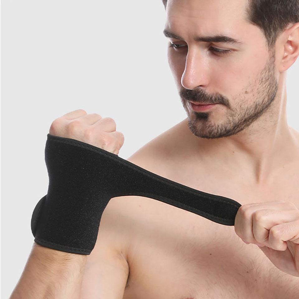 1Pcs Steel Plate Wrist Brace Adjustable Support Breathable Sprain Relief Double Strap Palm Brace for Pain Relief