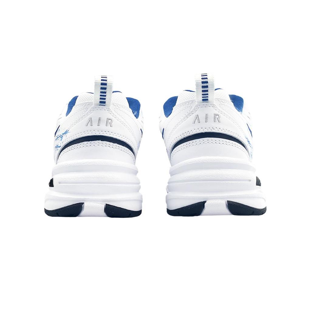 Nike Air Monarch 4 Low Top Chunky Sneakers Unisex White Blue 415445-102(Team652-M4)