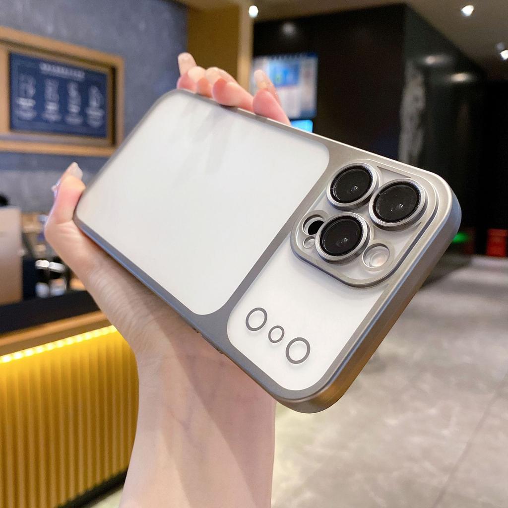 For Apple 17 Promax Phone Case for IPhone 16 Matte Plated 15 with Lens Film Anti Drop Second Hardening Case
