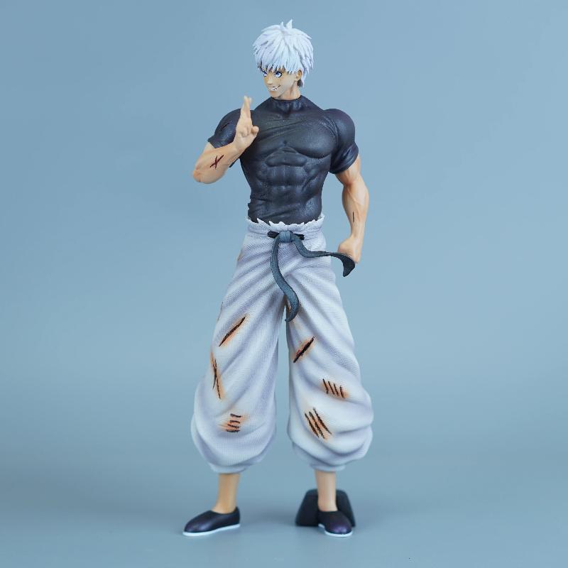 Anime Jujutsu Kaisen Satoru Gojo 3-Headed Sculpt GK Action Figures Peripheral Desktop PC Case Decoration 2D Trendy Toys Gifts