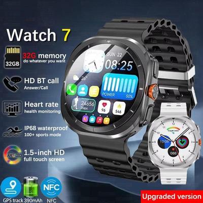 2025 Neue Verbesserte Watch 7 Ultra Smartwatch Herren 32GB Speicher NFC Bluetooth Anruf IP68 Wasserdicht Outdoor Sportuhr