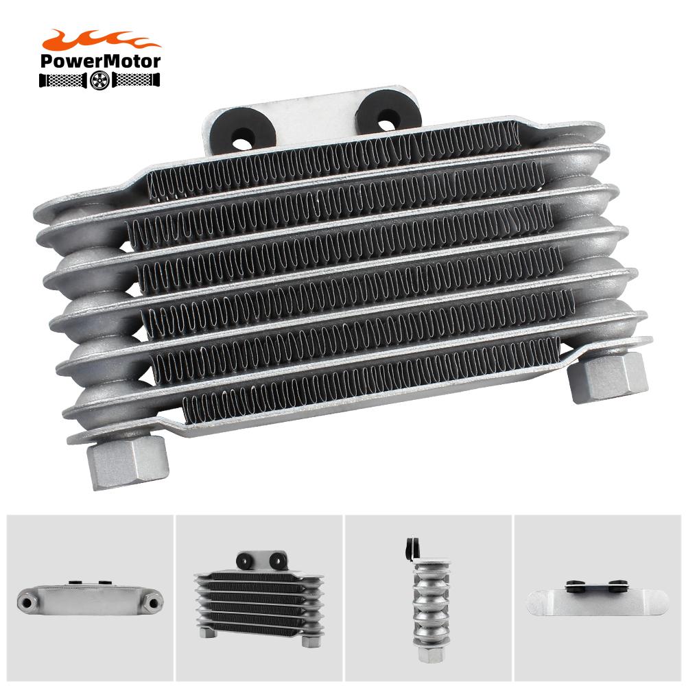 Radiator Oil Cooler Motorcycle Accessories 6 Row for Universal Yamaha Suzuki Gy6 Performance Parts Dirt Pit Bike 125cc Motocross
