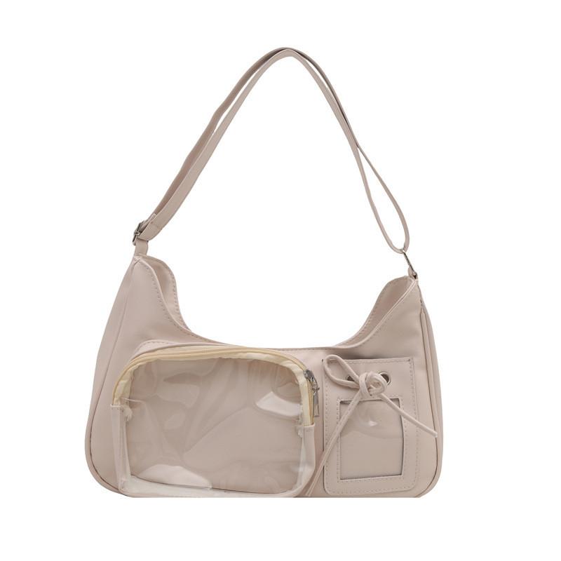 Girls Two Dimensional Transparent Tote Bag With Large Capacity For Daily Commuting