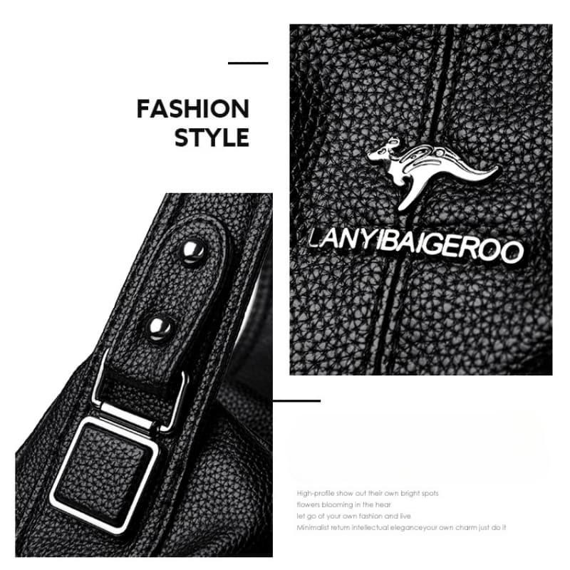 Soft leather pleated shoulder bag Crossbody tote women's bag