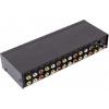 DTECH Powered 8 Way 3 RCA Splitter Box 1 in 8 Out Composite Video Audio Distribution Duplicator with Power Adapter Compatible with TV Projector