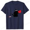 Black Cat with Knift Tee Shirt, Love Couples T Shirts, Couple Shirts, Best Couple Shirts, Lovers Shirt, Black Cat Hearts Outfits