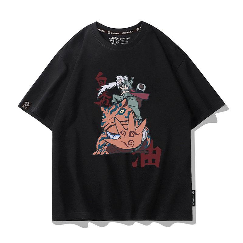 Anime Cartoon Childrens Tshirt Naruto Cartoon Co Branded Printing Parentchild Outfit Summer Cotton Fashion Short Sleeve
