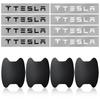 Car Door Sticker Carbon Fiber Scratches Auto Handle Protection Film For Tesla Model 3 Model X S 2016-2023  Model Y Decals TM3 TMX