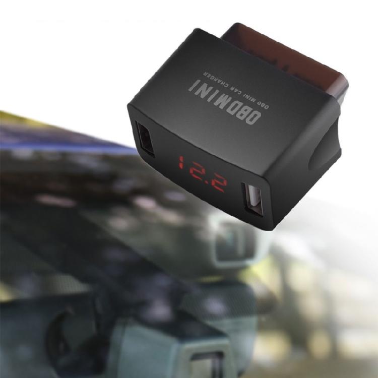 Dual Port Auto Car OBD Fast Charger Phone Charging Adapter OBD2 Splitter 12V 24V