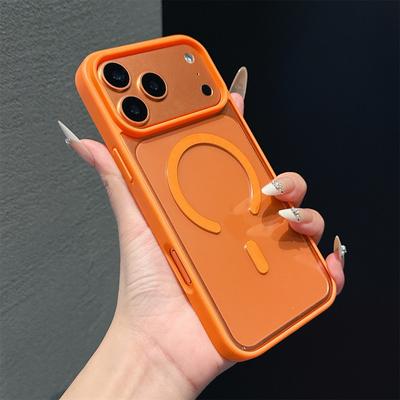 Custodia Magsafe Per iPhone 17 AIR 16 E 15 14 13 12 11 ProMax Acrilico Rigida Protezione Cover Opaca Caramella Ricarica Wireless Trasparente