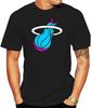 Miamis Vices Heat Basketbal T Shirt for Adults Black