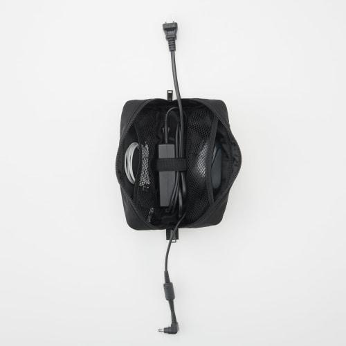 MUJI Gadget-Tasche aus Polyester, Schwarz, ca.. Breite 20 x Höhe 9 x Tiefe 6cm NDE16A1S
