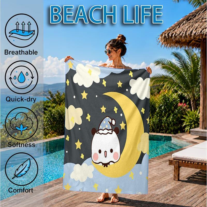 Bobo Dudu Dreams Moon Night Beach Towel, Microfiber Beach Towel, Perfect For Pool, Beach, Travel, Home Decor Beach Party Fan gifts