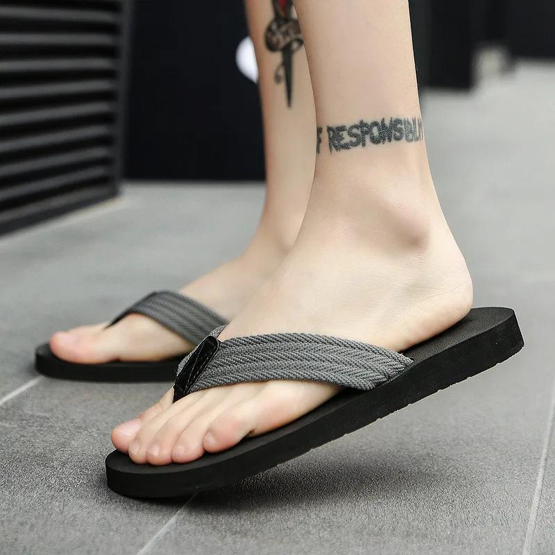 Fashion 2025 Men Flip-flops Men's Beach Slippers For Droping Shipping Size 40-45
