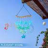 Vindar Sea Glass Wind Chime for Outdoor Unique Blue Starfish Glass Wind Garden or Backyard Memorial Wind Christmas Gift for Grandmother or Birthday
