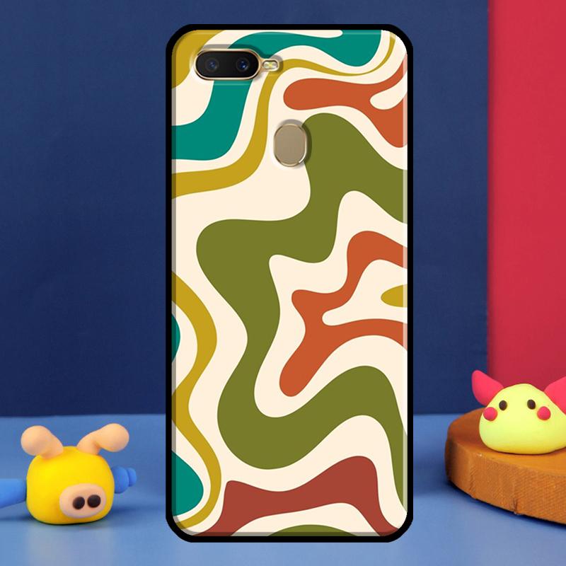 Liquid Swirl Abstract Blue Grey Case For Oppo A98 A78 A58 A15 A16 A17 A5 A9 A91 A52 A72 A76 A96 A74 A94 A54 S A57 A77 Cover