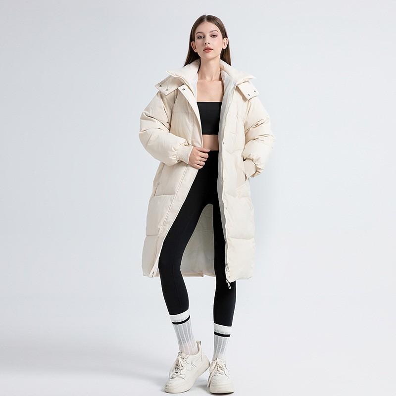 Womens Oversized Hooded Puffer Coat Winter Thick Warm Cotton-Padded Long Jacket Cold Weather