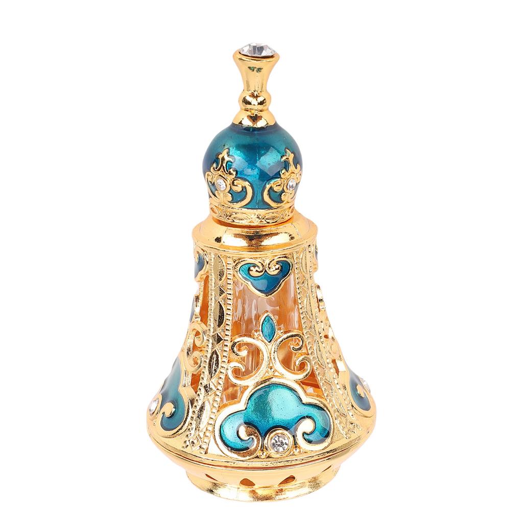 Vintage Perfume Bottle Reusable Zinc Alloy Middle Eastern Hollow Out Sealed Liquid Bottle