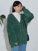 Strick-Federgarn-Cardigan GRÜN GRATIS [Beams Heart] L/S Damen