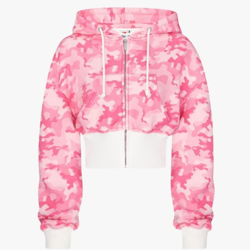 

Кардиган-худи Y2K в стиле хип-хоп стрит, приталенный, короткий S розовый