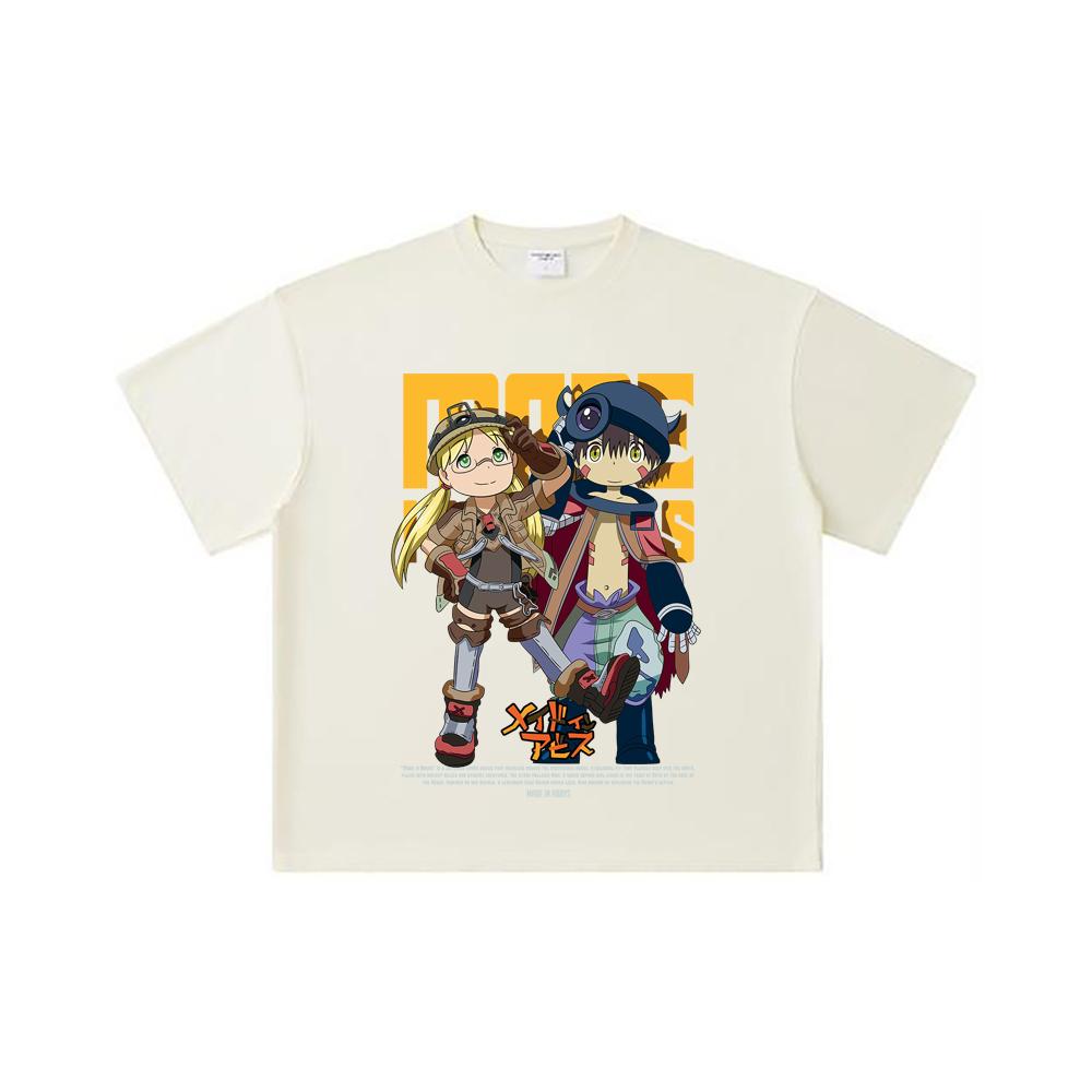 

260 GSM Double Yarn 32 Count 100% Cotton Made in Abyss V1 Print Unisex Heavy Cotton T Shirt S абрикосовый