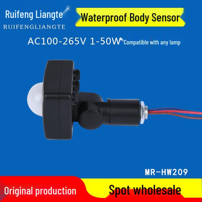 Compact Motion Sensor Floodlight with Infrared Induction