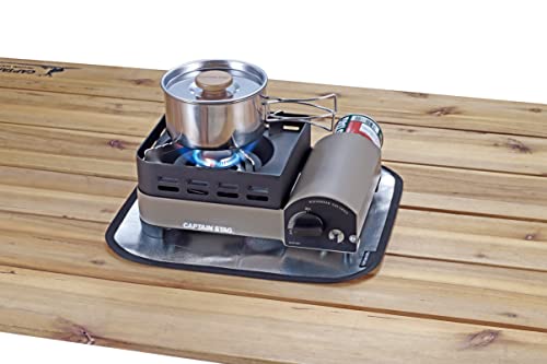 Captain Stag UF-36 Hitzebeständige Platte für Gasbrenner, Solo, 330 x 300 mm, Silber
