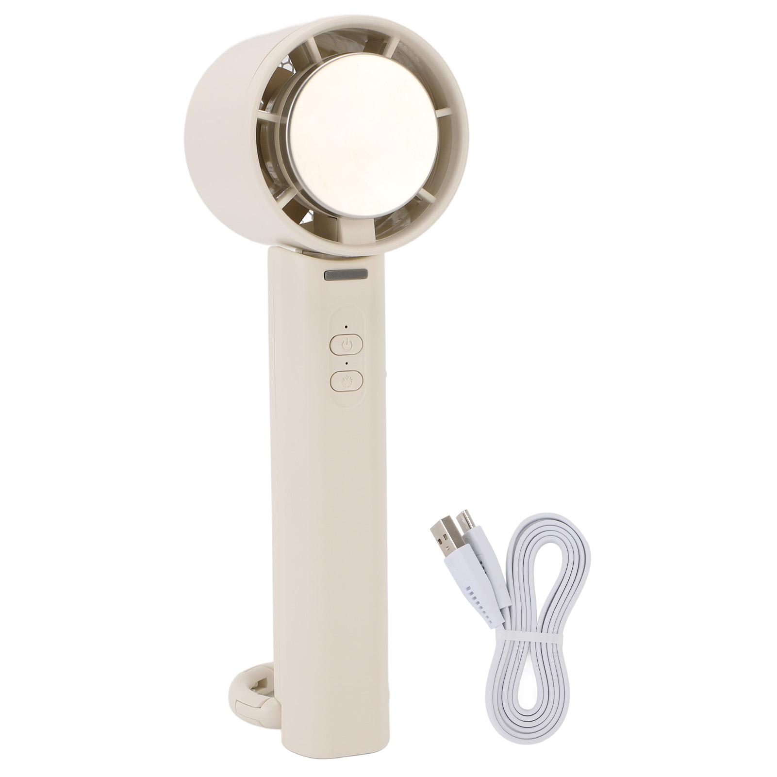 

Портативный ручной вентилятор складной перезаряжаемый 2000 мАч 3 скорости тихий персональный вентилятор полупроводниковый белый