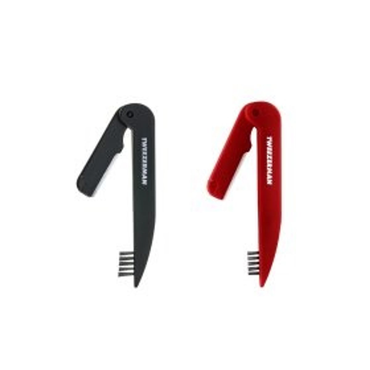 Precision folding laser eyebrow razor black