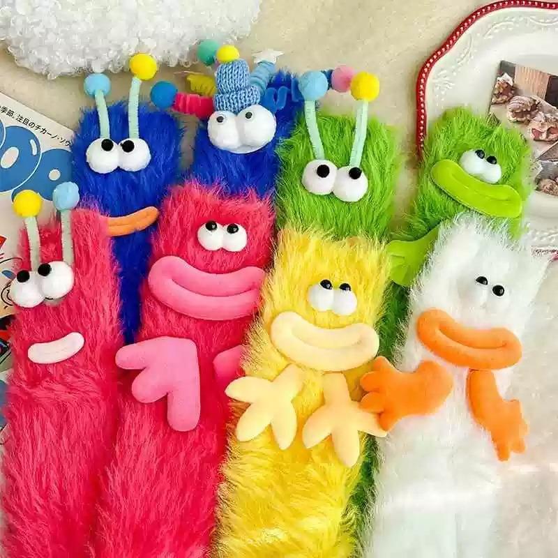 Warm Winter Cartoon Funny Fuzzy Socks Non Slip Cozy Floor Sleep Socks for Women Couple Kids Indoor Home Accessory ChristmasGift