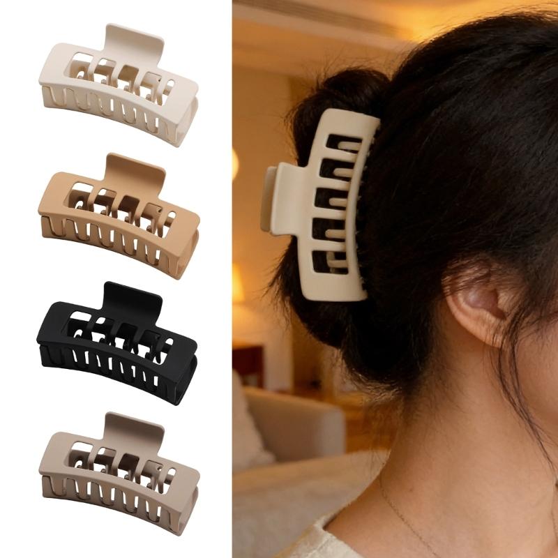 Square Plastic Hair Claw Clip For Women Secure Grip Lightweight Hair Accessory Hairpin For Comfort And Styling